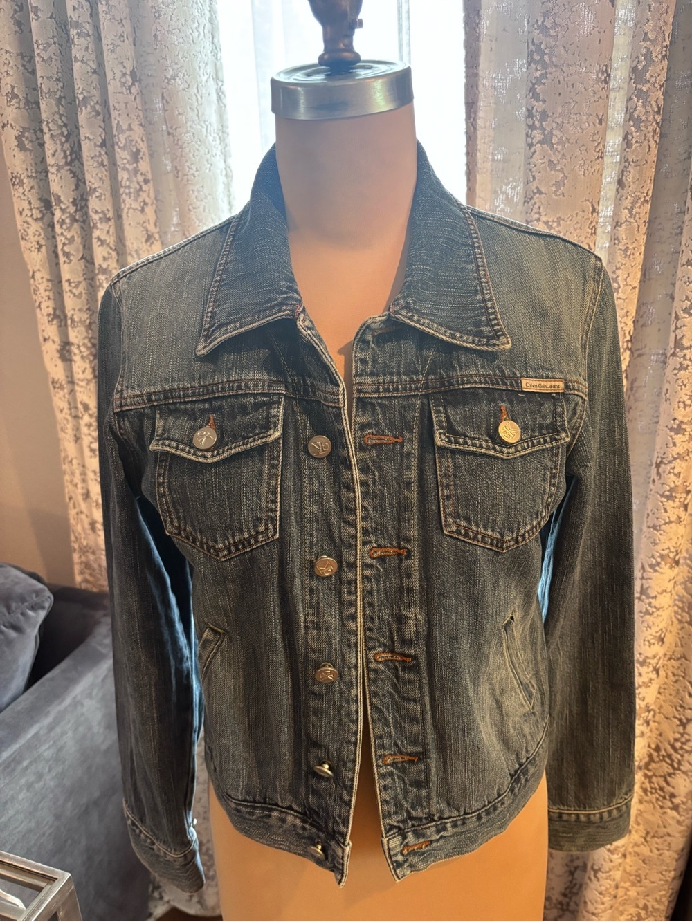 Vintage Calvin Klein Jeans 100% Cotton Denim Trucker Jacket